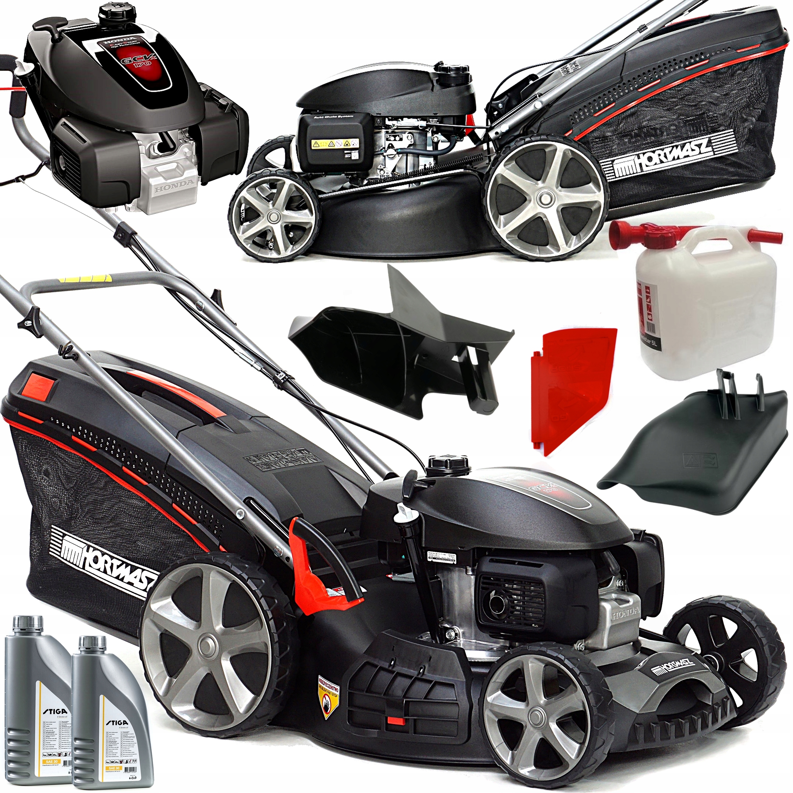 Benzínová kosačka na trávu s pohonom HORTMASZ 4v1 PRO HONDA 167cc GCVx170!!!